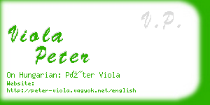 viola peter business card